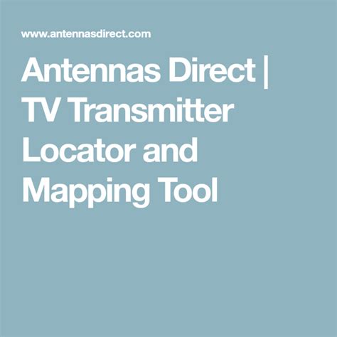 TV Transmitter Locator and Mapping Tool 